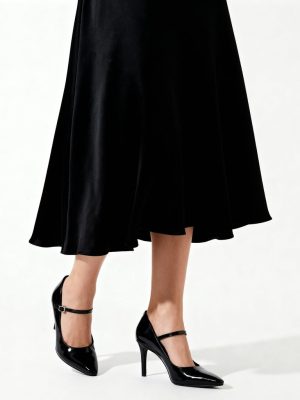 LUNA BLU Black Mary Jane Heel Shoes