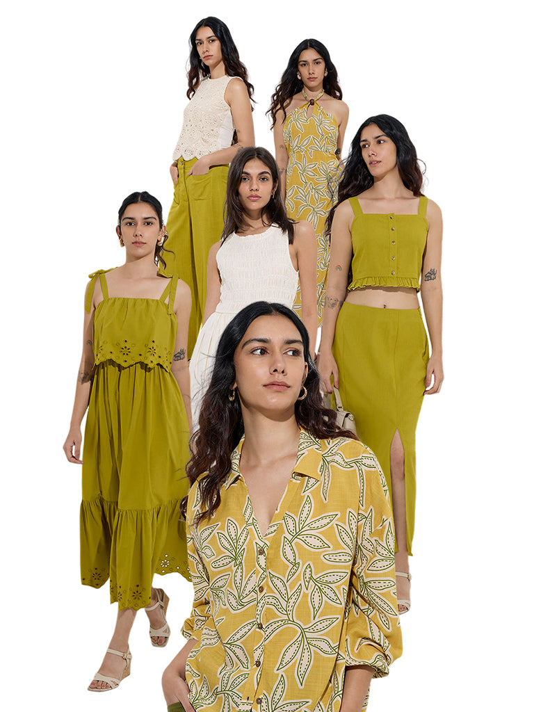 LOV Off-White Smocked A-Line Dress - Image 5