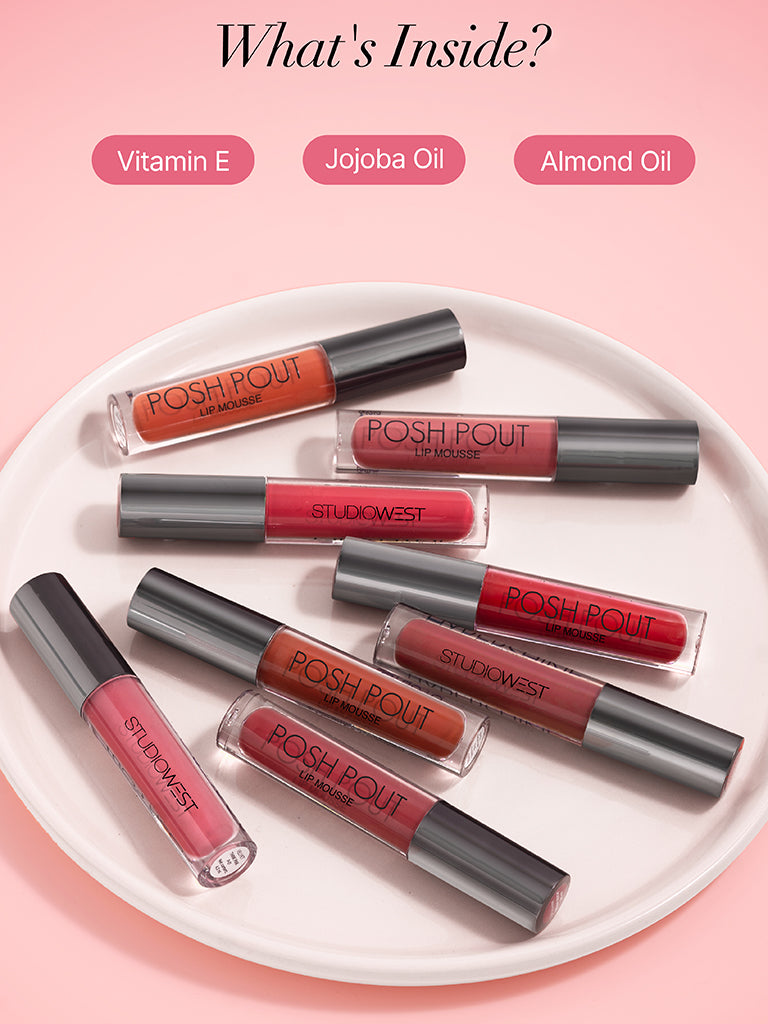 Studiowest Posh Pout Rose All Day P-02 Lip Mousse - 4.2 ml - Image 5