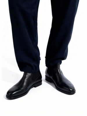 SOLEPLAY Black Leather Chelsea Boots