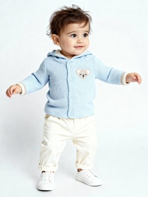 HOP Baby Blue Knitted Cotton Sweater
