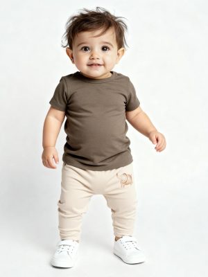 HOP Baby Multicolour Mid-Rise Cotton Pants - Pack of 3