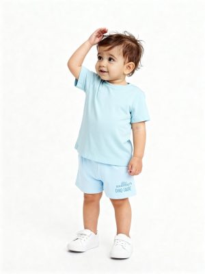 HOP Baby Blue Printed Cotton Shorts - Pack of 3