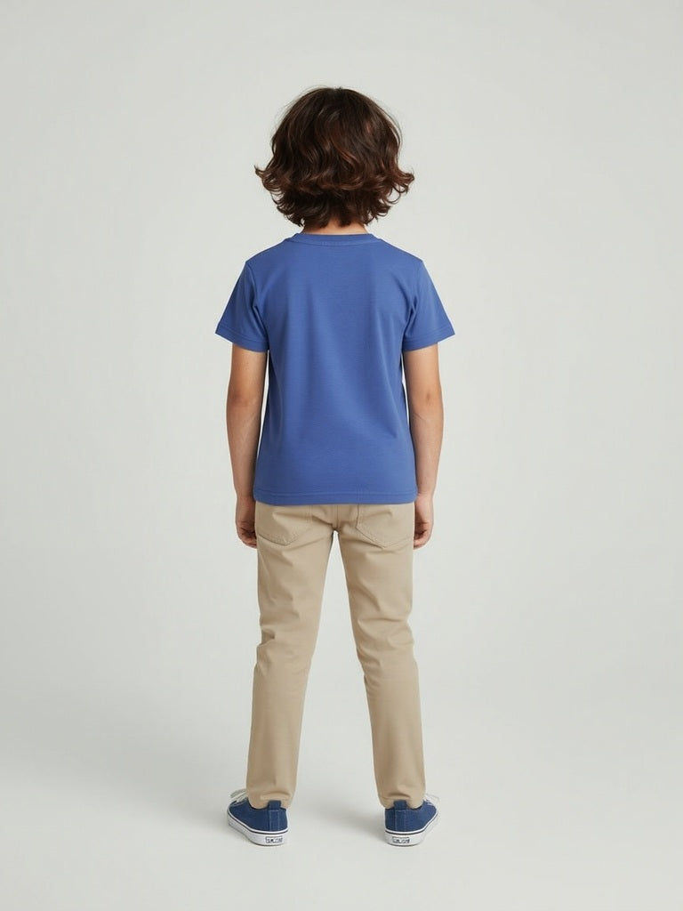 HOP Kids Blue Animal Design Cotton T-Shirt - Image 2