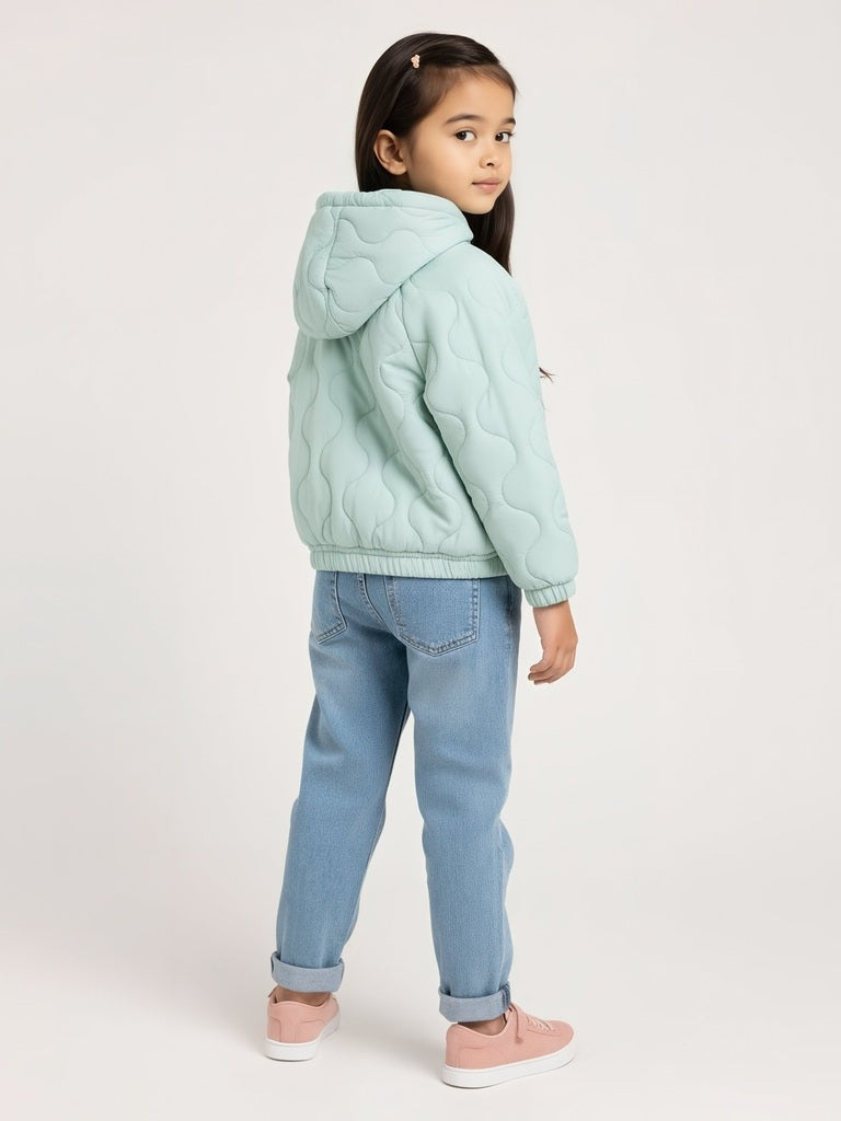HOP Kids Sage Quilted Hooded Jacket - Image 3