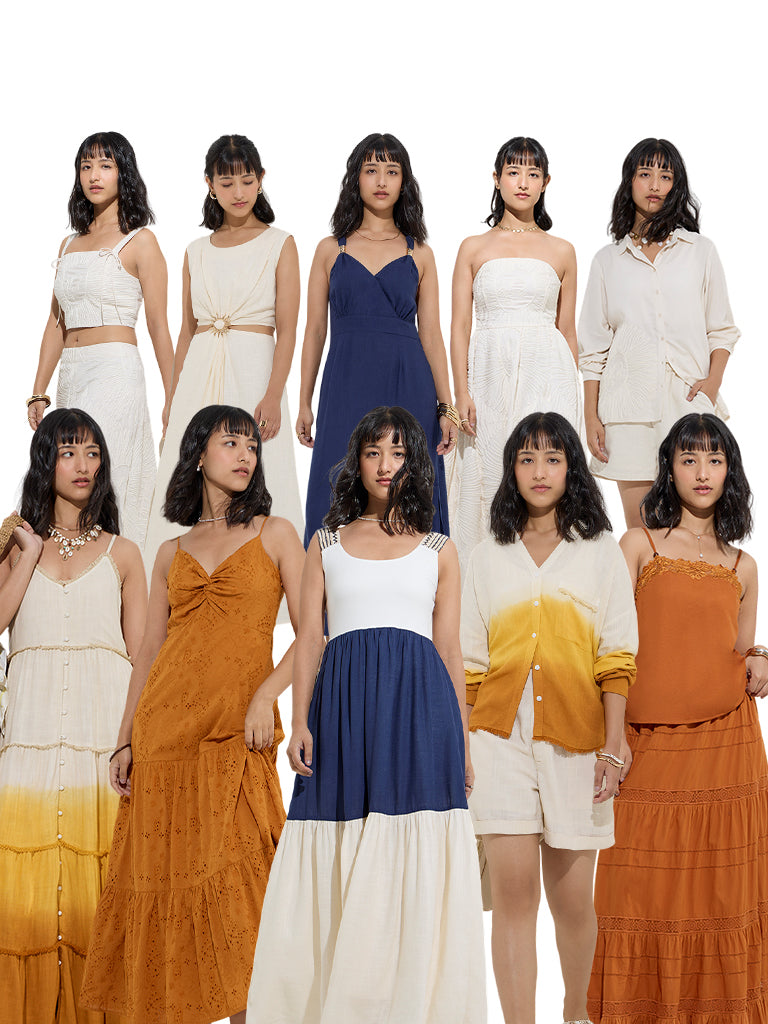 LOV Off-White Colour-Blocked Tiered Dress - Image 5