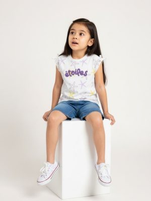 HOP Kids White Text Design Cotton Top