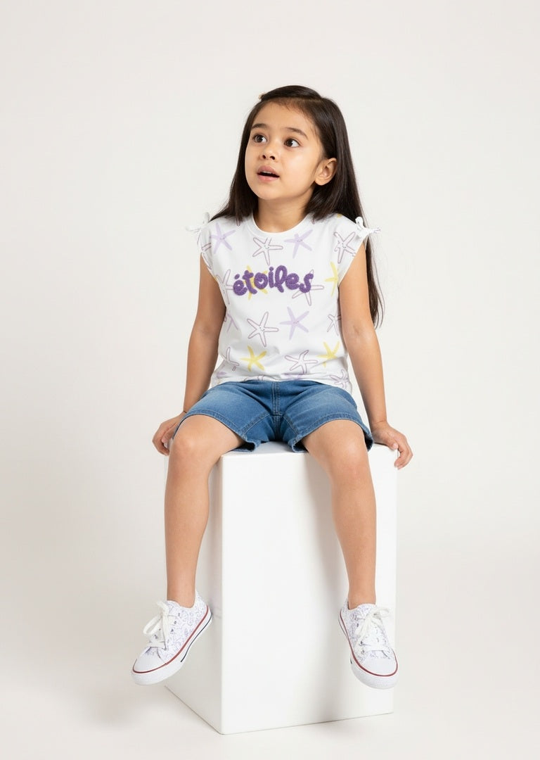 HOP Kids White Text Design Cotton Top
