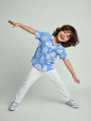 HOP Kids Blue Football-Themed Shirt